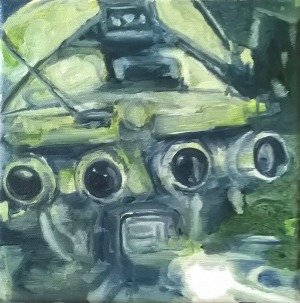 l'Araign&eacute;e - 2016 - 24 x 24 cm - huile sur toile