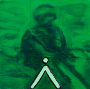 Night Vision (Mire) - 2016 - 30 x 30 cm - huile sur toile